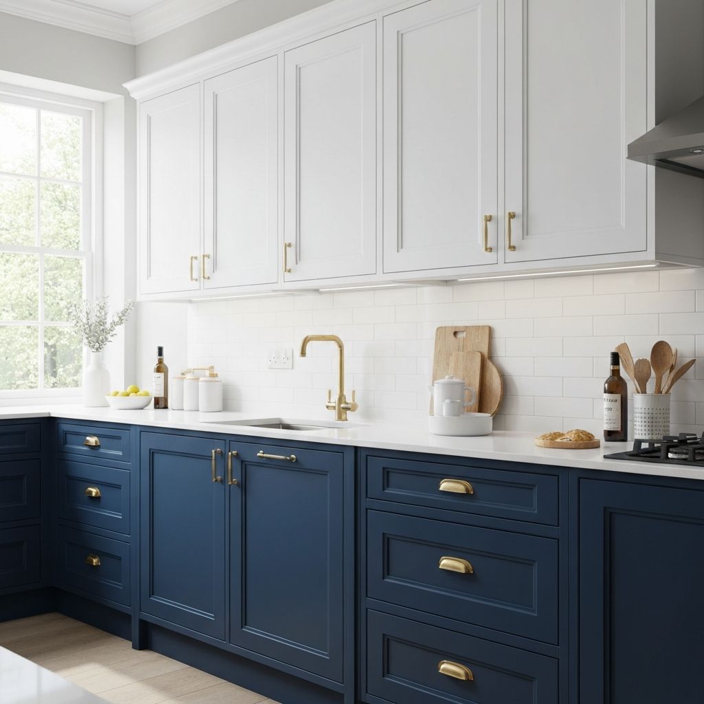 Navy Blue Statement Kitchen - After